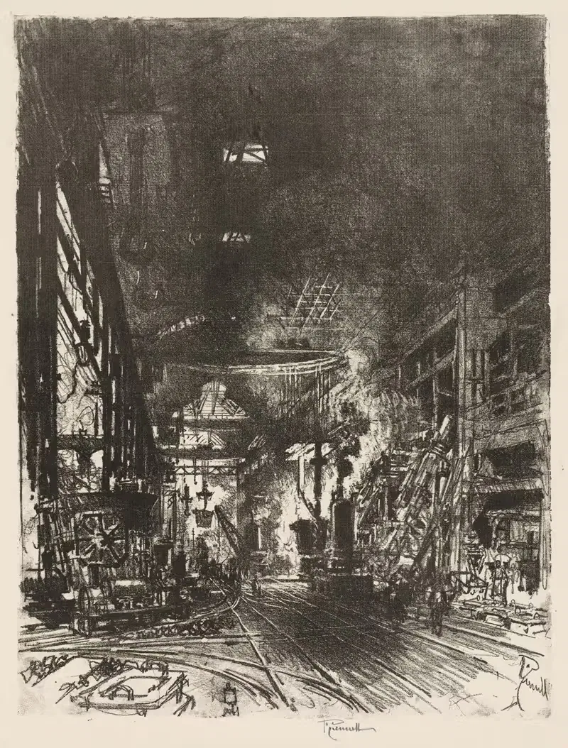 Внутри печей. by Джозеф Пеннел, 1916 — digital art print download