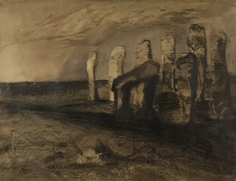 Dolmen et menhirs by Victor Hugo, 1850 — digital art print download