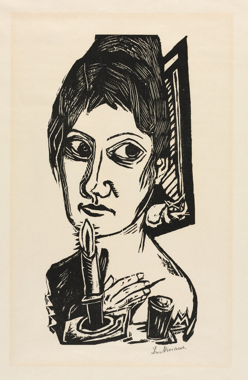 Woman with Candle by Макс Бекманн, 1920 — digital art print download