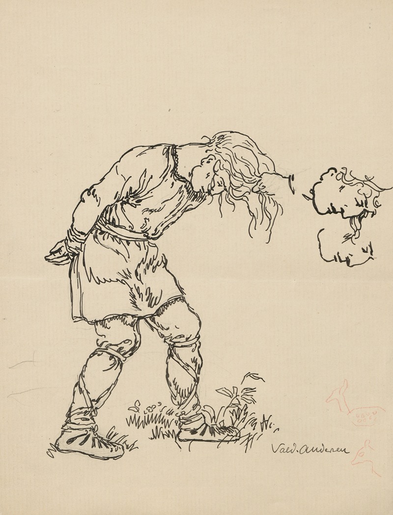 Man in medieval clothing by Вальдемар Андерсен, 1895-1928 — digital art print download