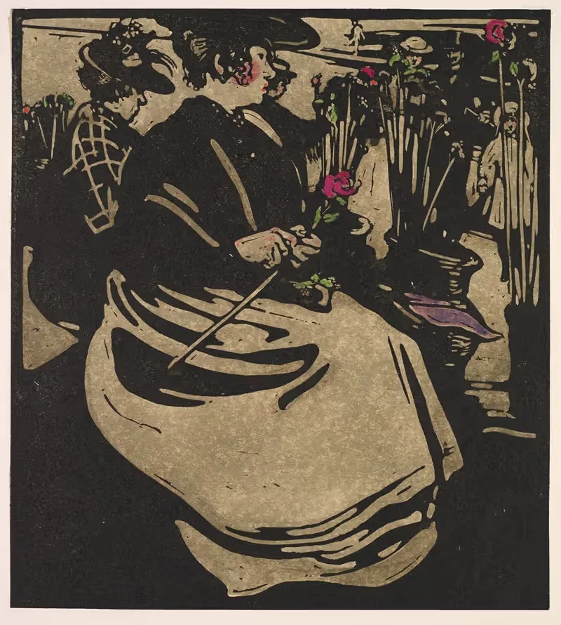 Цветочная девушка by Уильям Николсон, 1898 — digital art print download