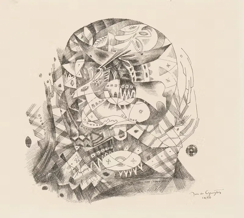 Абстрактная композиция by Ян де Груйтер, 1950 — digital art print download