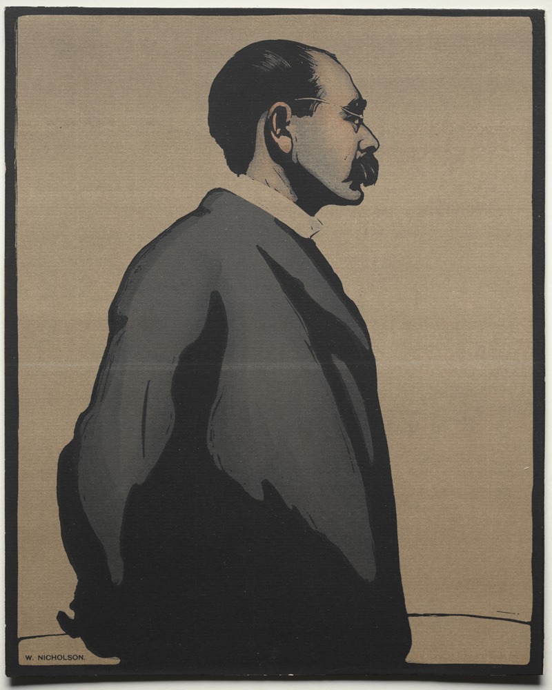 Редьярд Киплинг by Уильям Николсон, 1900 — digital art print download