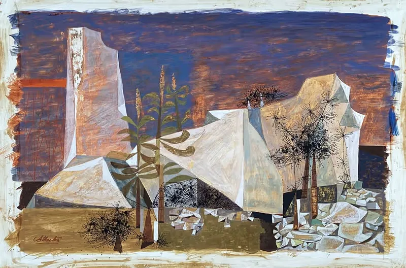 Rocks and Weeds by John Atherton, 1951 — digital art print download