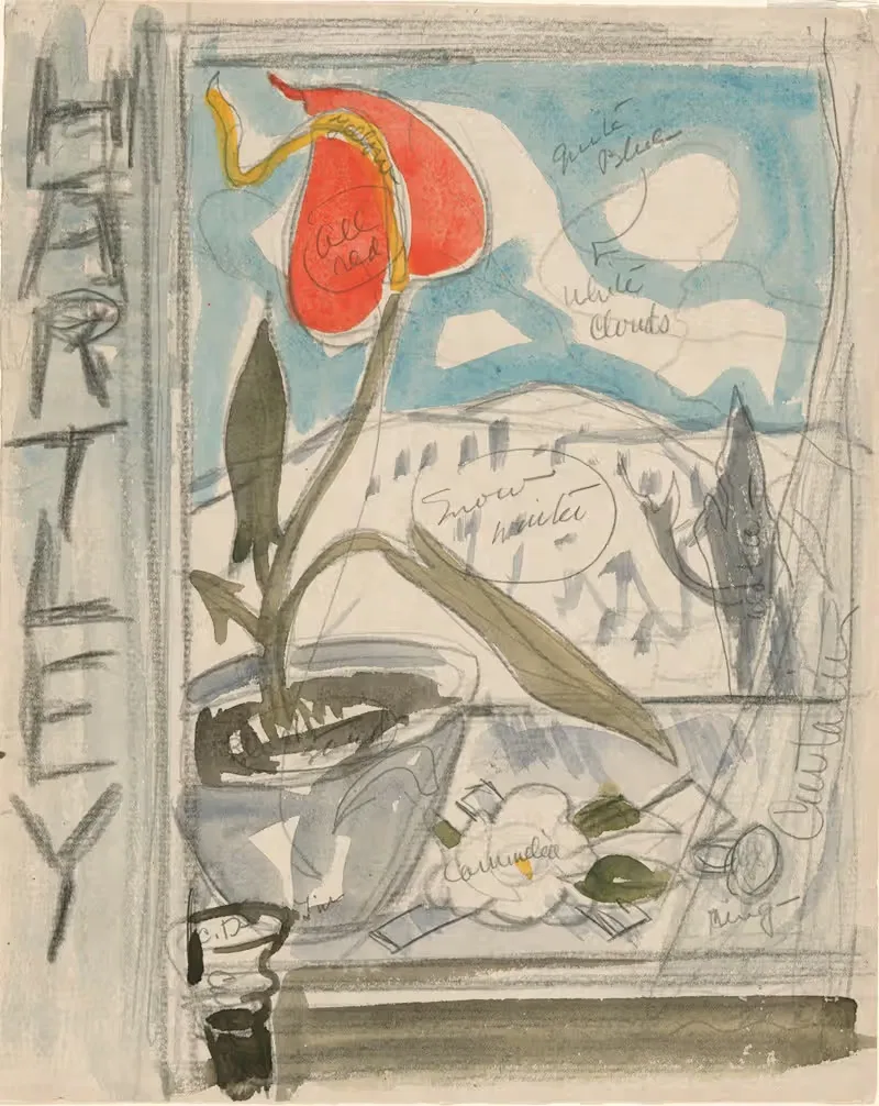 Эскиз для постера-портрета; Марсден Хартли by Чарльз Демут, 1923-1924 — digital art print download