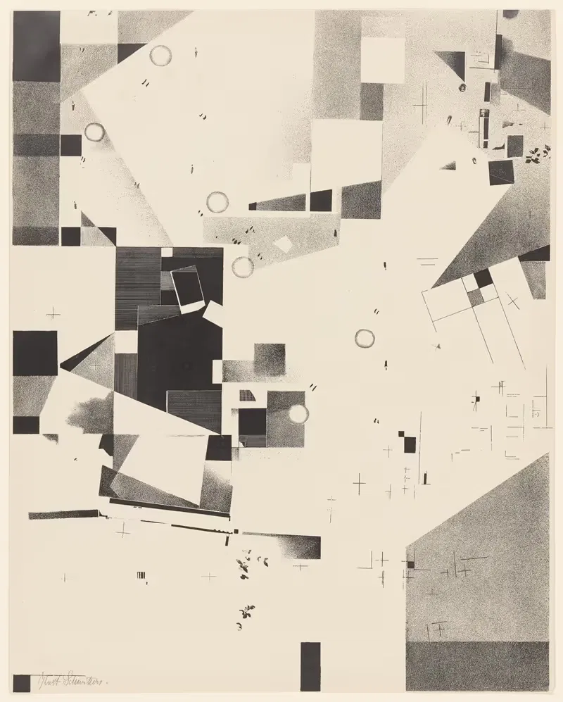 Мерц 3. Курт Швиттерс 6 Литографии Пл.2 by Курт Швиттерс, 1923 — digital art print download