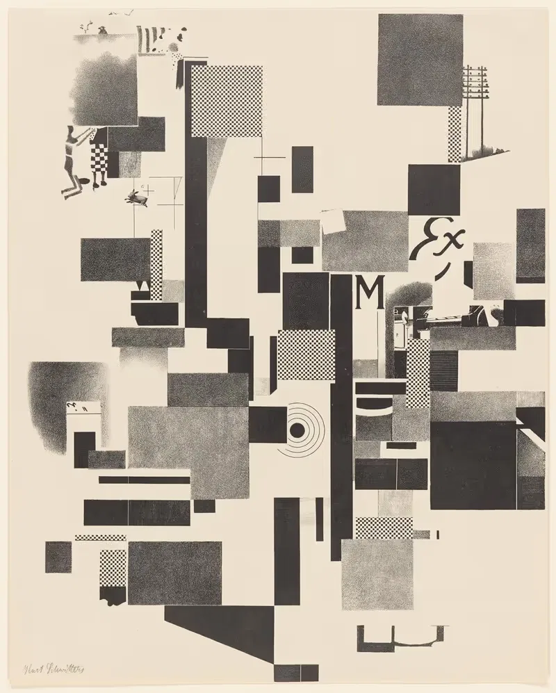 Мерц 3. Курт Швиттерс 6 литографий Пл.3 by Курт Швиттерс, 1923 — digital art print download