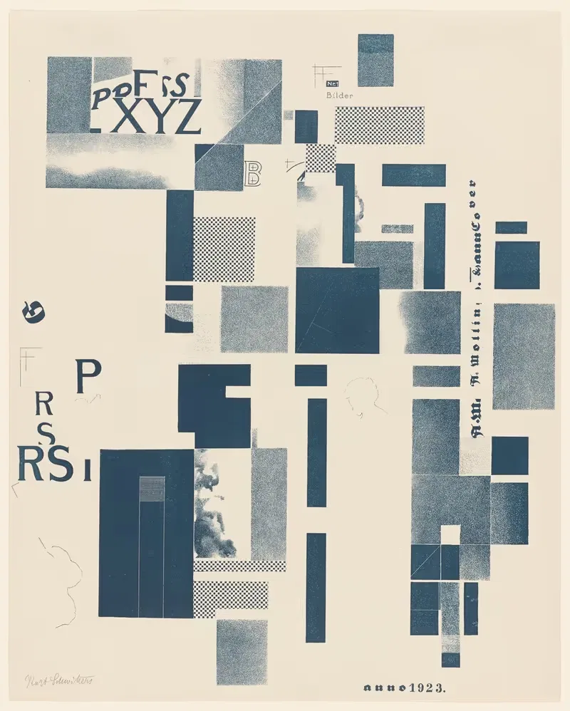 Мерц 3. Курт Швиттерс 6 литографий Пл.4 by Курт Швиттерс, 1923 — digital art print download