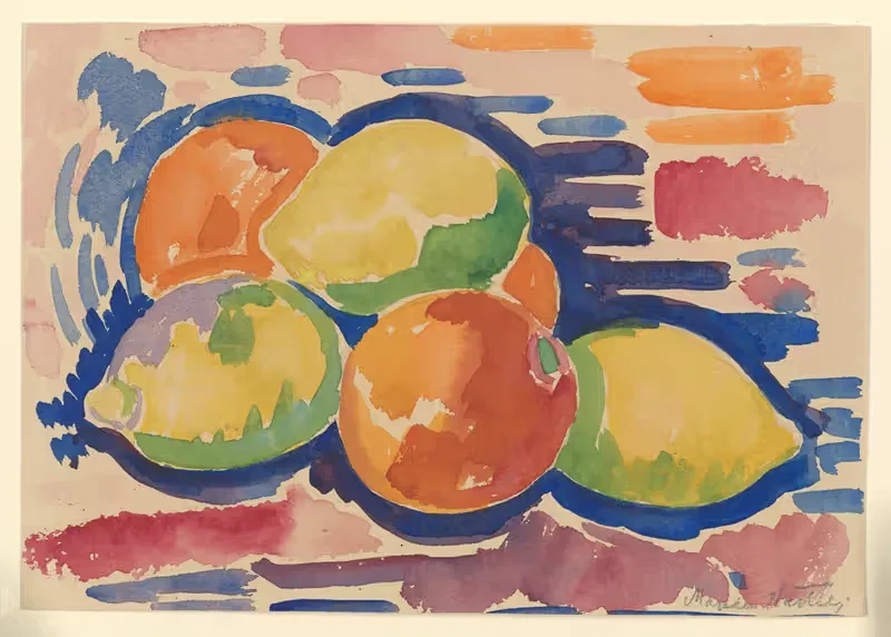 Peaches and Lemons by Marsden Hartley, 1927-1928 — digital art print download