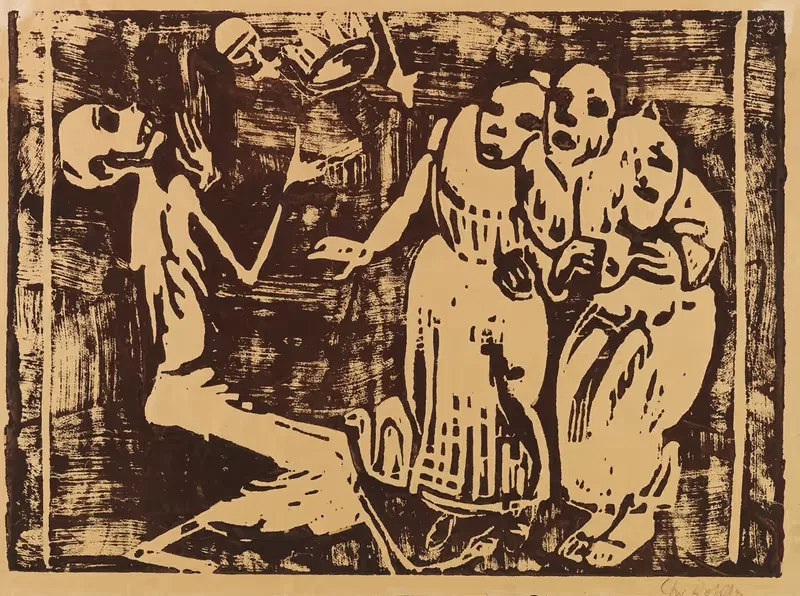 Смерть как жонглер (Революция) by Кристиан Рольфс, 1918 — digital art print download