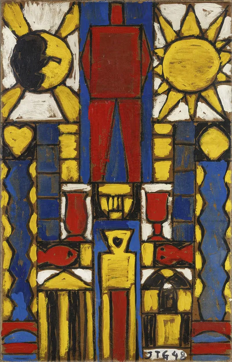 Construcción con sol y luna by Joaquín Torres-García, 1948 — digital art print download