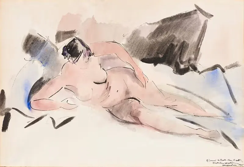 Reclining nude by Rik Wouters, 1915 — digital art print download