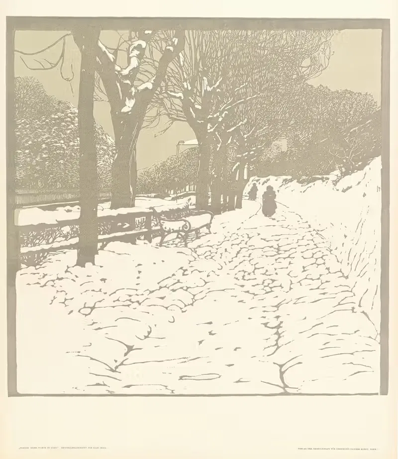 Зима (Хохе Варт в Вене) by Карл Молл, 1903 — digital art print download