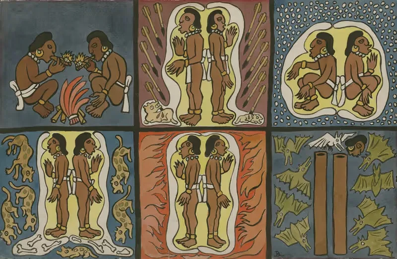 Trials of the hero-twins — Diego Rivera