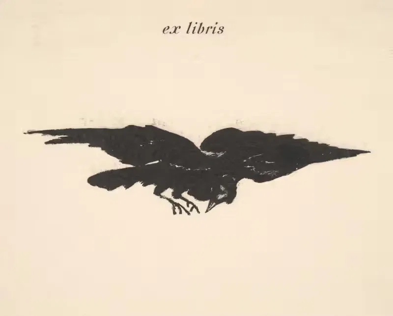 Летающий ворон (экс либрис) by Эдуар Мане, 1875 — digital art print download