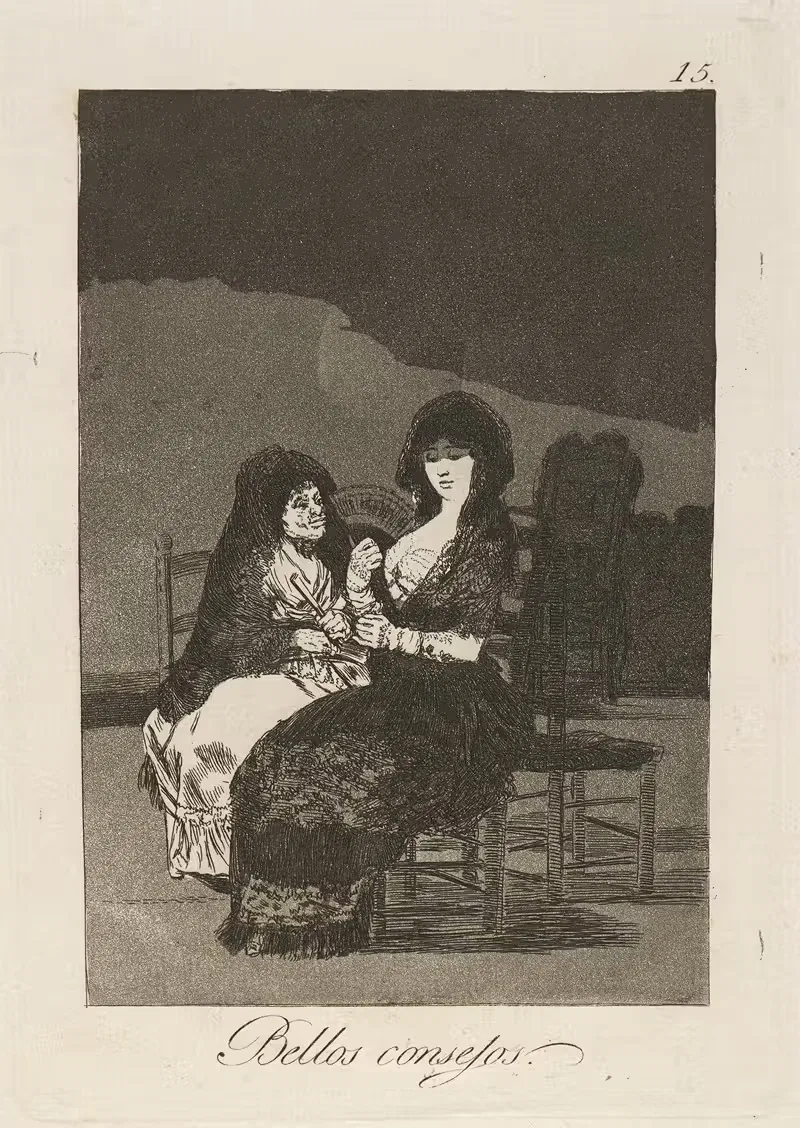 Прекрасные советы. (Красивые учения.) by Франсиско де Гойя, 1796-1797 — digital art print download