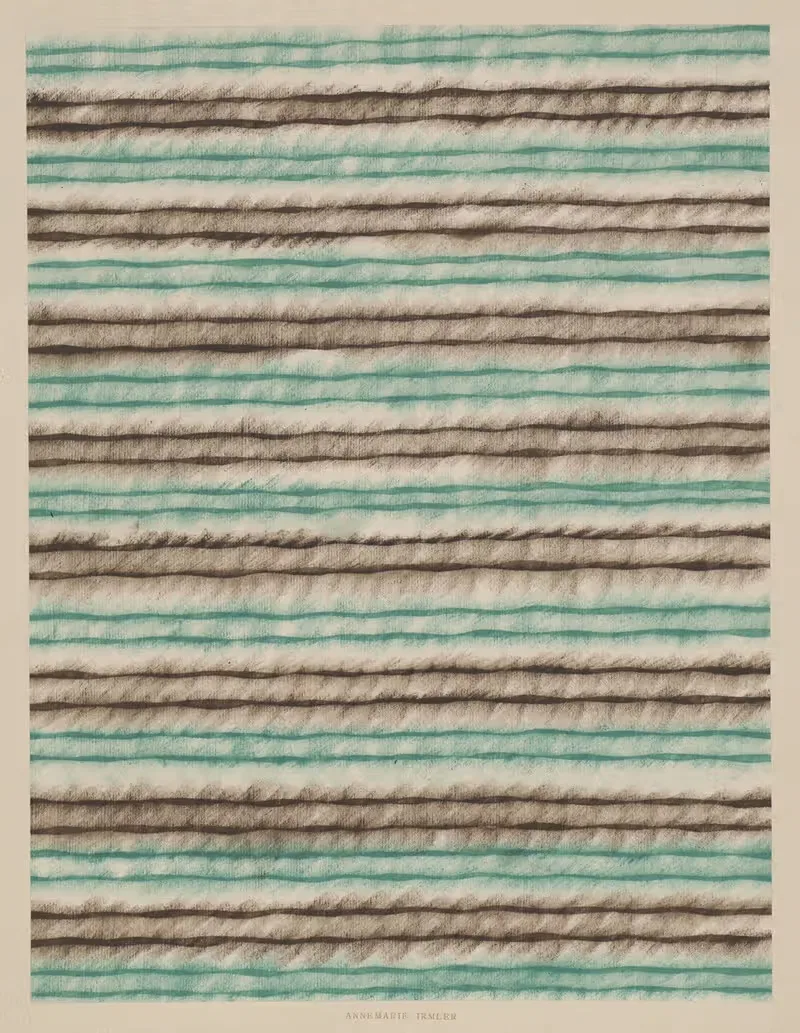 Schabloniertes Papier (Schablonenwischpapier) — Annemarie Irmler