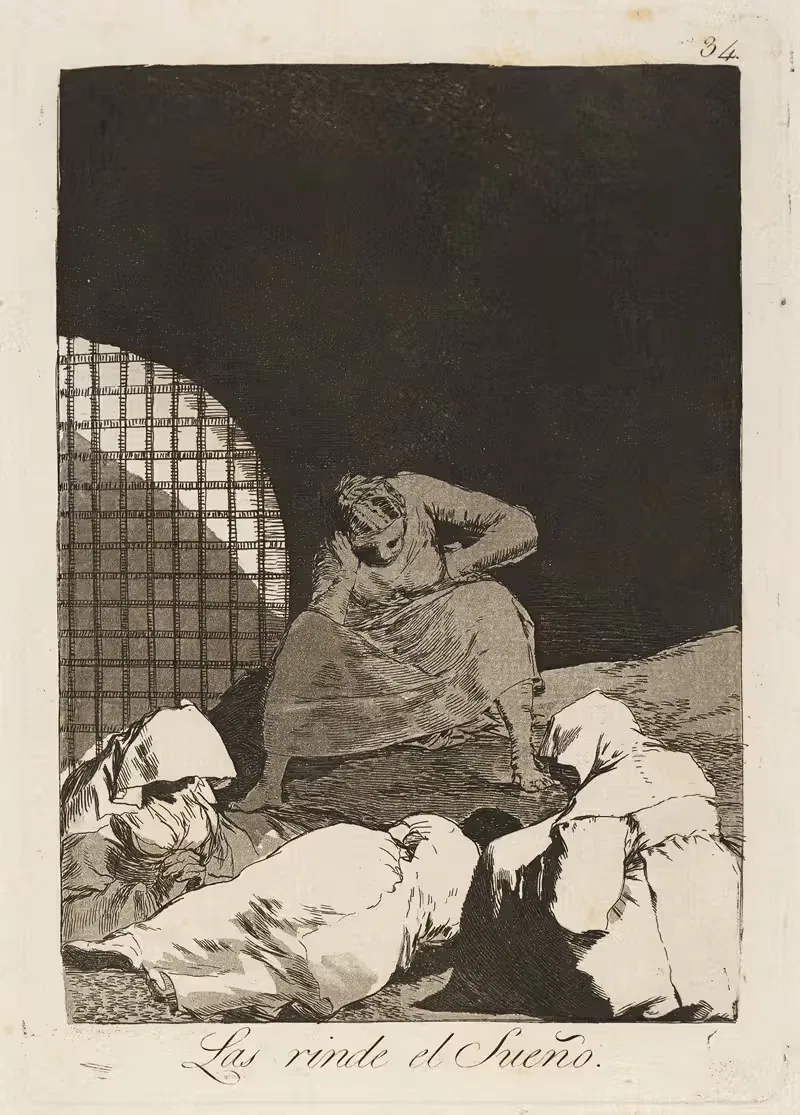 Las rinde el Sueño. (Sleep overcomes them.) — Francisco de Goya