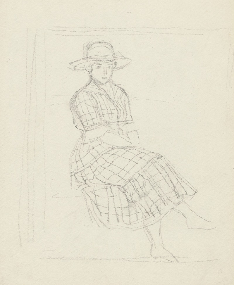 Seated woman by Вальдемар Андерсен, 1895-1928 — digital art print download