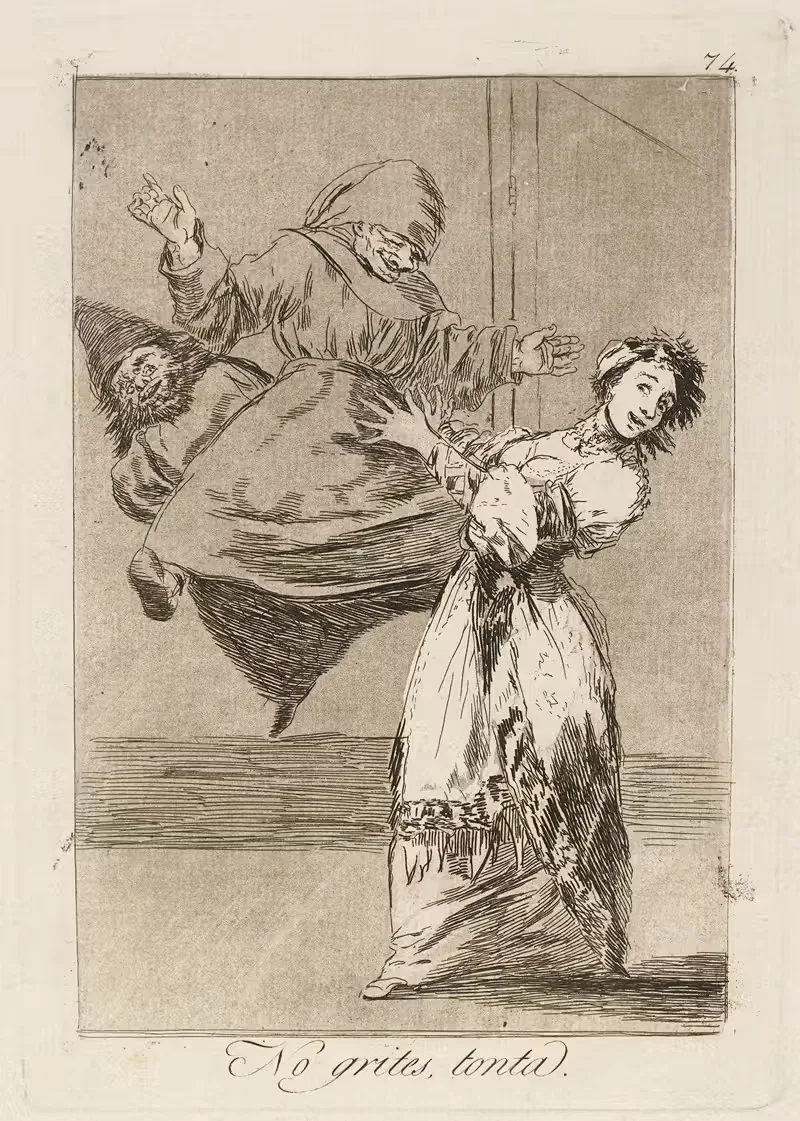 Не кричи, дура. by Франсиско де Гойя, 1796-1797 — digital art print download