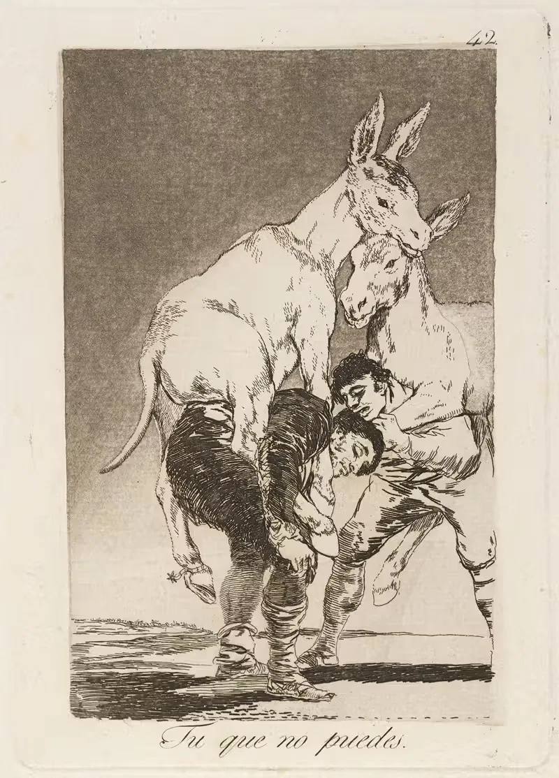 Tu que no puedes. (Thou who canst not.) — Francisco de Goya