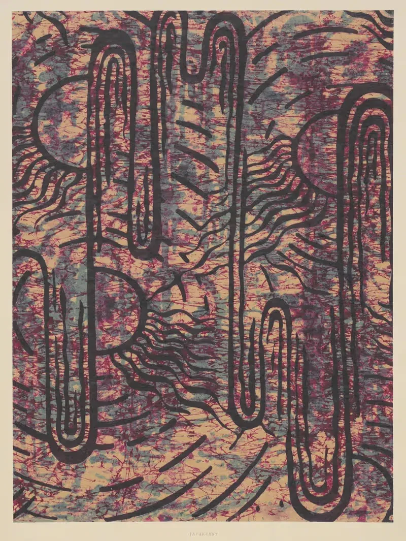 Javakunst-Papier (Wachsbatikpapier) — Anonymous