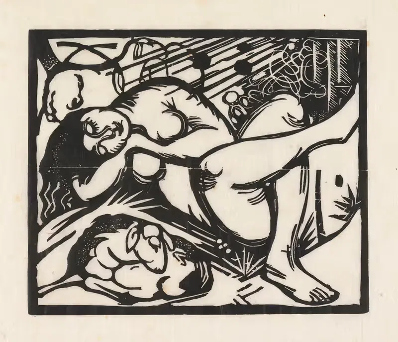 Schlafende Hirtin by Franz Marc, 1912 — digital art print download