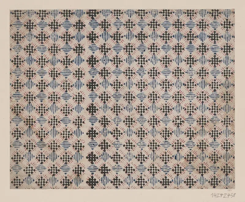 Modeldruckpapier (geometrisches Flächenmuster) — Anonymous