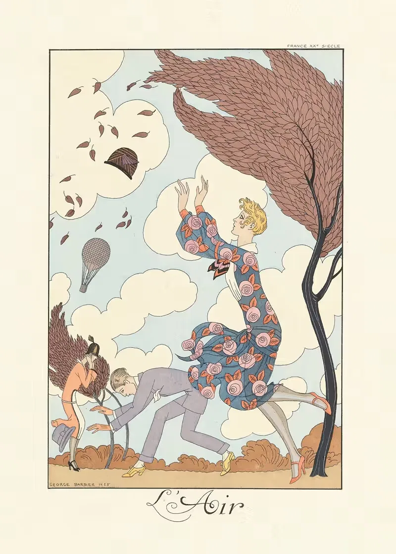 Воздух by Жорж Барбье, 1922–1926 — digital art print download