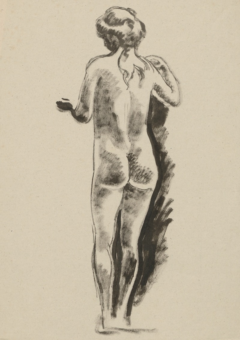 Standing naked woman. — Valdemar Andersen