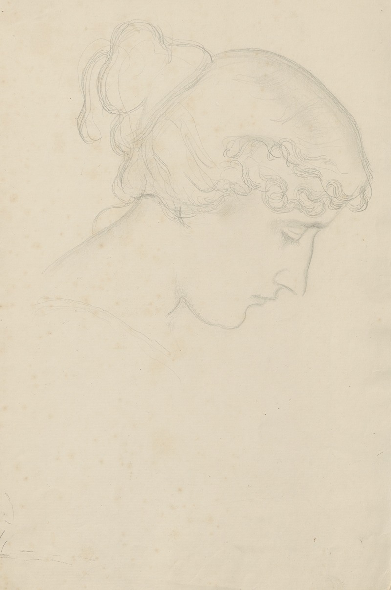 Valdemar Andersen's wife drawn in profile. — Вальдемар Андерсен
