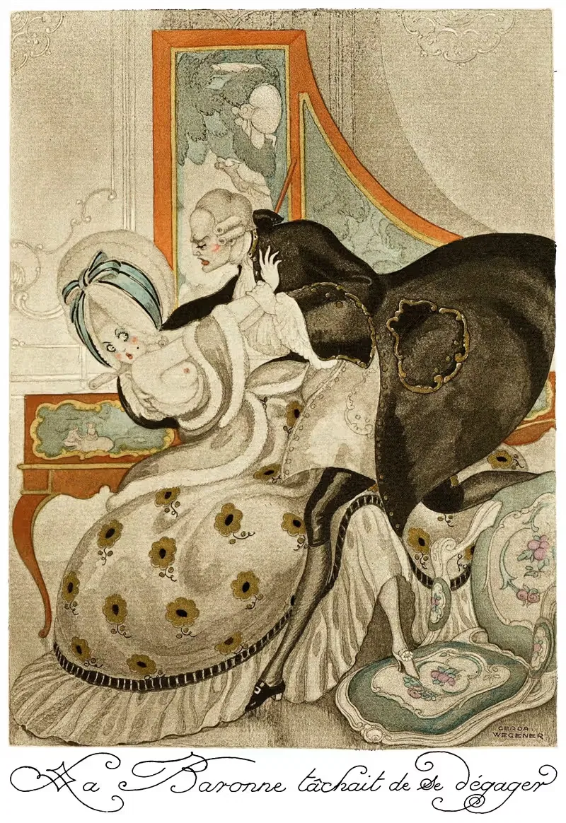 Sur talons rouges pl 07 by Gerda Wegener, 1929 — digital art print download