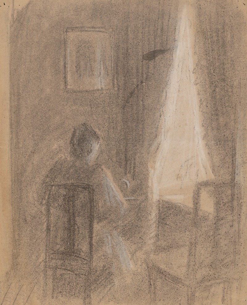 Woman at the window — Valdemar Andersen
