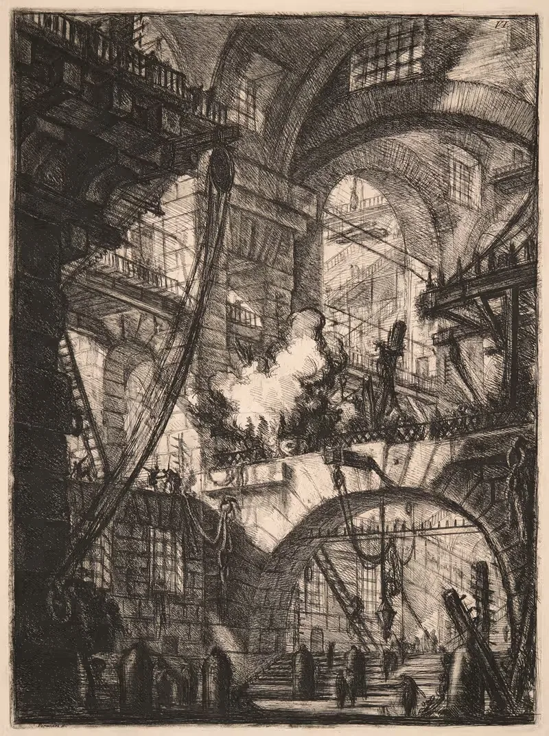 Дымящийся огонь by Джованни Баттиста Пиранези, 1761 — digital art print download