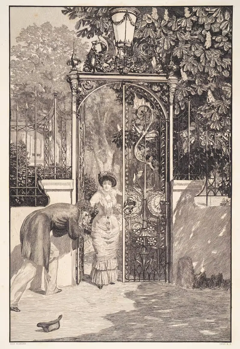 At the Gate (Am Thor) by Max Klinger, 1887 — digital art print download
