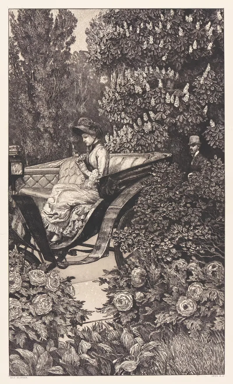 Первая встреча by Макс Клингер, 1887 — digital art print download