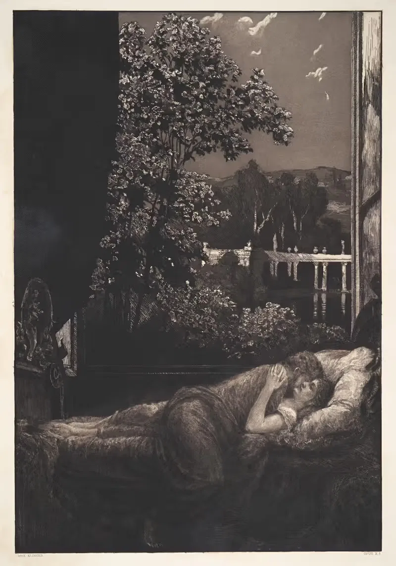 Happiness (Glück) by Max Klinger, 1887 — digital art print download