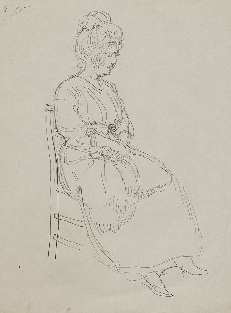 Woman on chair — Вальдемар Андерсен