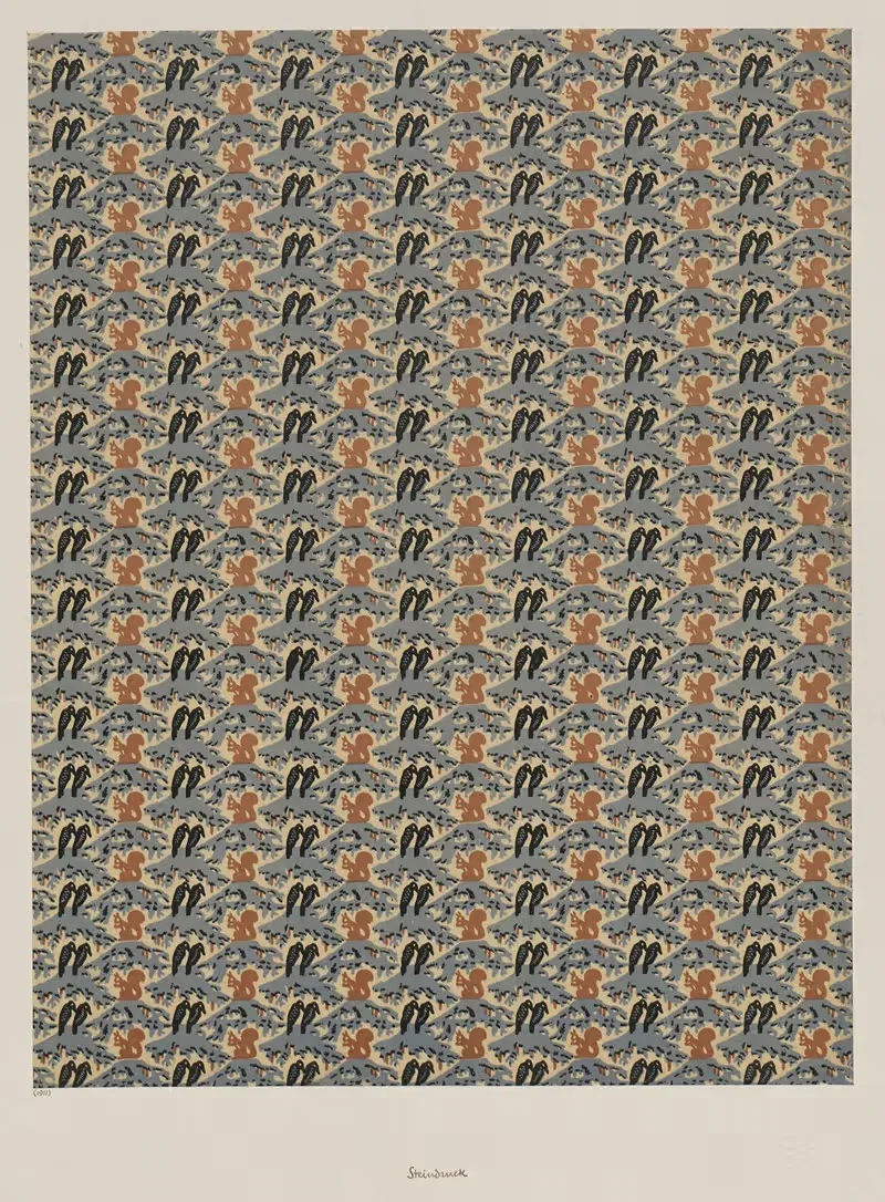 Литографированная предисловная бумага by С. Буш-дю Фаллуа, 1900 — digital art print download