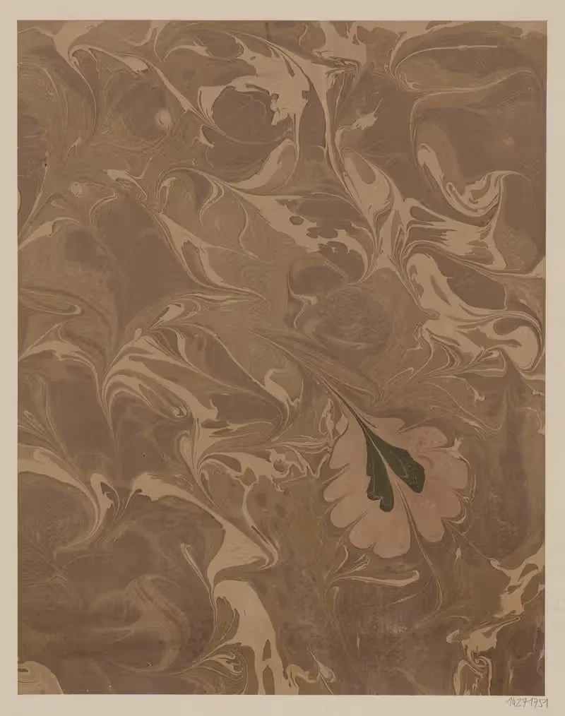 Протянутая мраморная бумага by Хуго Охман, 1900 — digital art print download