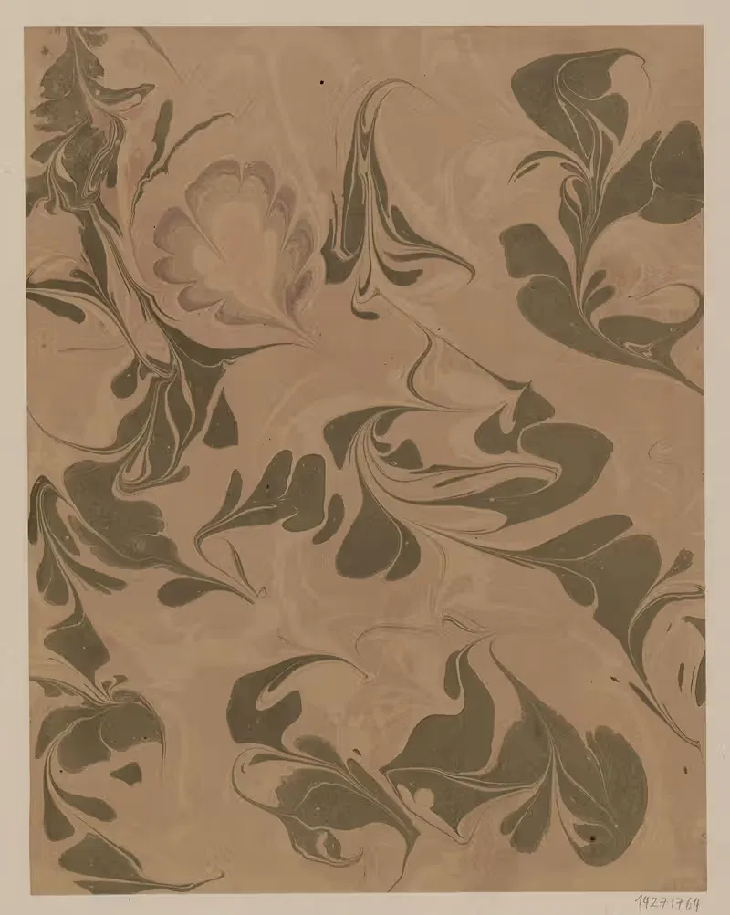 Изогнутое мраморное бумага by Хуго Охман, 1900 — digital art print download