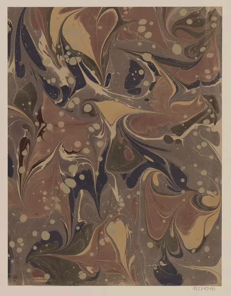 Рисованная мраморная бумага by Хуго Охман, 1900 — digital art print download
