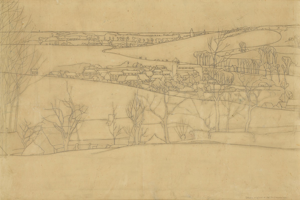 Panorama van Etikhove by Валериус де Саделер — digital art print download