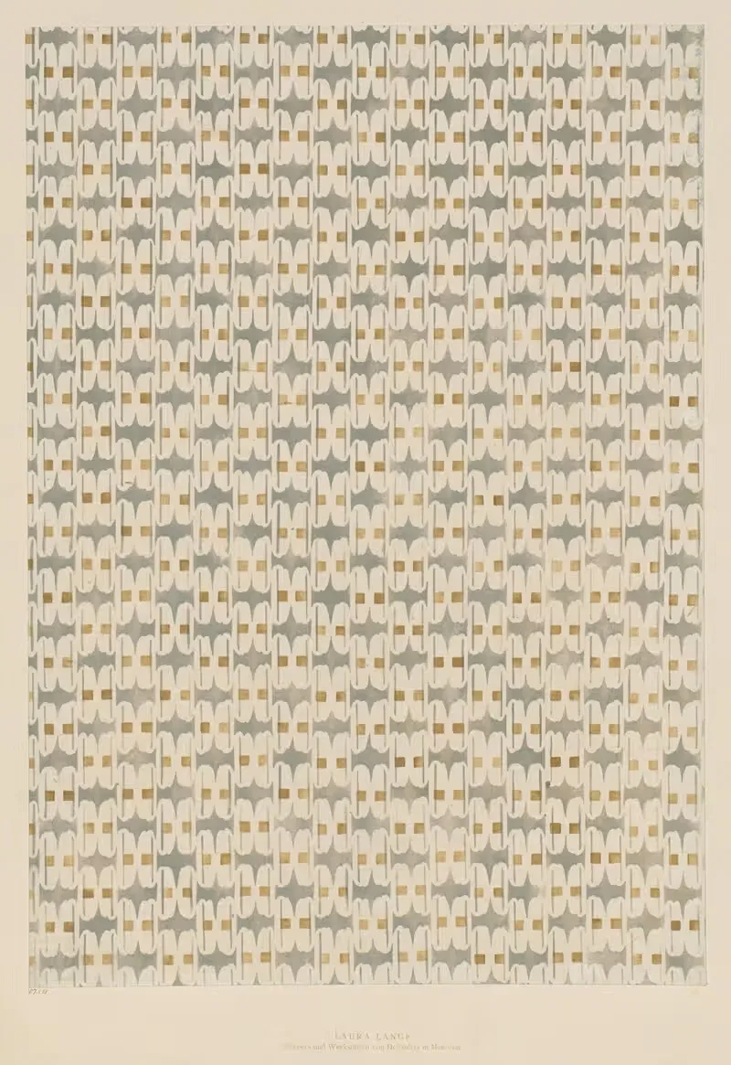 Шаблонная бумага (узор на поверхности) by Лаура Ланге, 1902 - 1907 — digital art print download