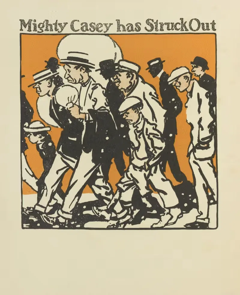 Кейси на битве by Дэн Сайр Гроесбек, 1912 — digital art print download