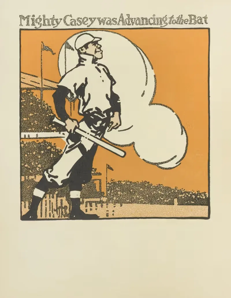 Кейси на бите Пл. 5 by Дэн Сайр Гроесбек, 1912 — digital art print download