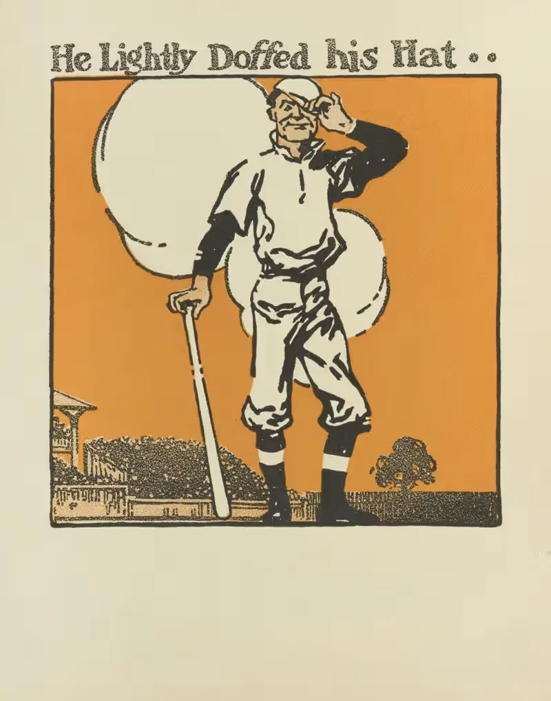 Кейси на бите Пл. 6 by Дэн Сайр Гроесбек, 1912 — digital art print download