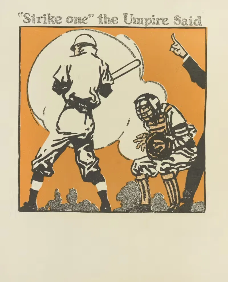 Кейси на бите Пл. 8 by Дэн Сайр Гроесбек, 1912 — digital art print download