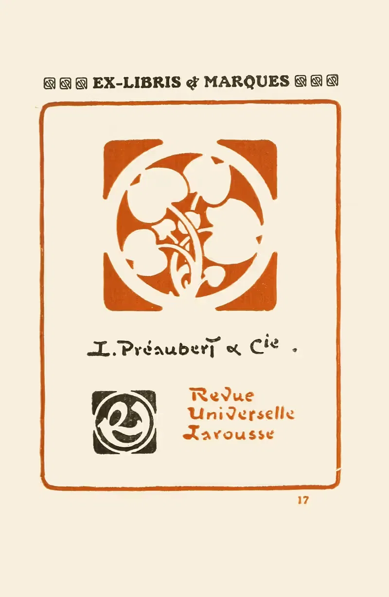 Вторая книга монограмм, марок, печатей и экслибрисов Пл.15 by Жорж Ориоль, 1908 — digital art print download