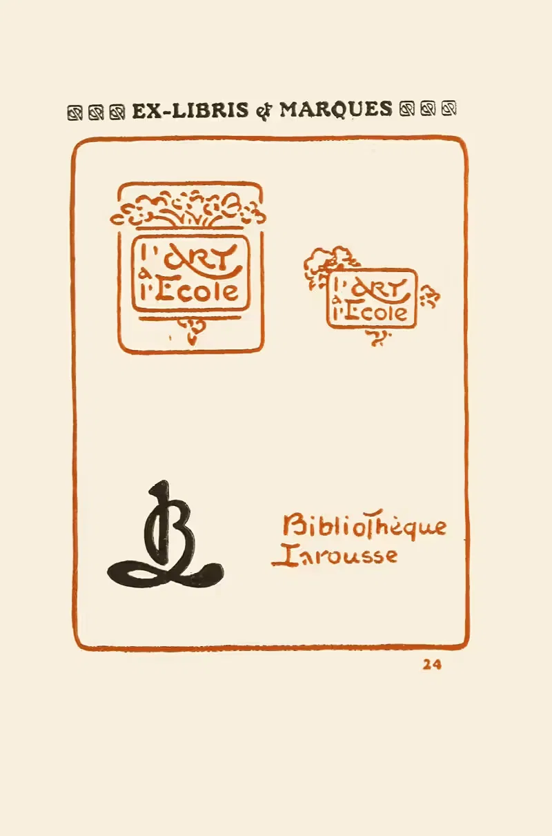 Вторая книга монограмм, знаков, печатей и экслибрисов, пл. 22 by Жорж Ориоль, 1908 — digital art print download